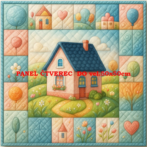 Bavlněný panel - varianty velikostí / 10 x 10cm
