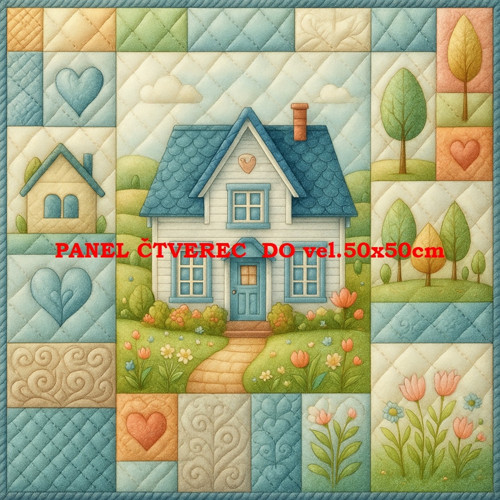 Bavlněný panel - varianty velikostí / 10 x 10cm