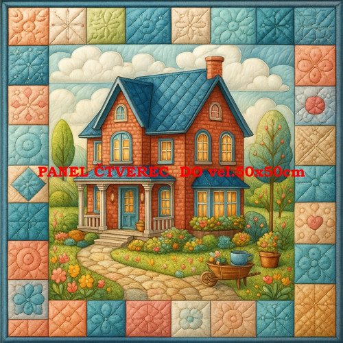 Bavlněný panel - varianty velikostí / 10 x 10cm
