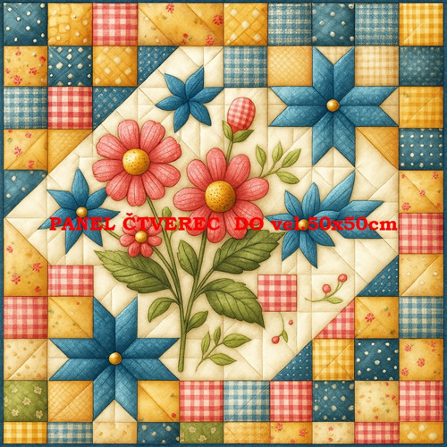Bavlněný panel - varianty velikostí / 10 x 10cm