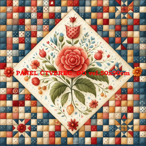 Bavlněný panel - varianty velikostí / 10 x 10cm