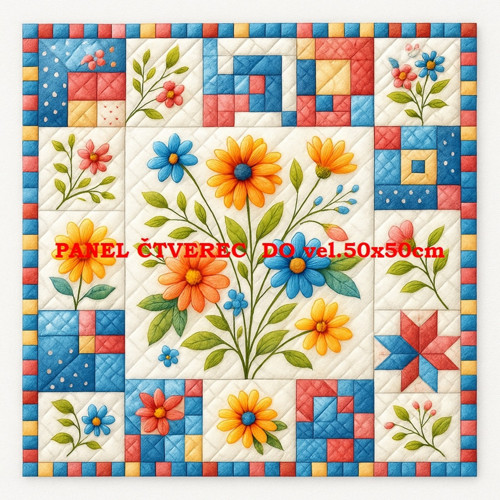 Bavlněný panel - varianty velikostí / 10 x 10cm