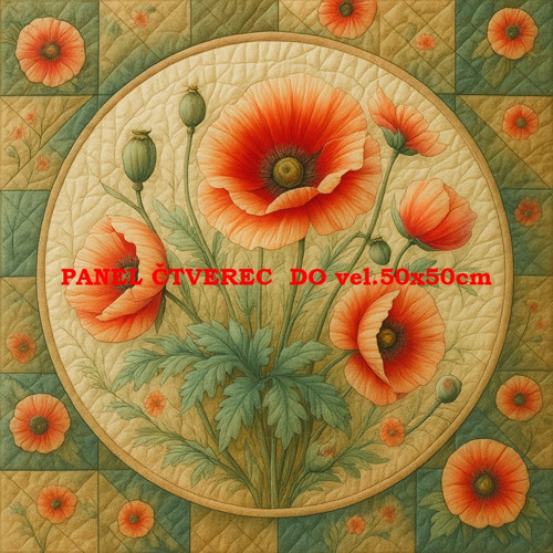 Bavlněný panel - varianty velikostí / 10 x 10cm