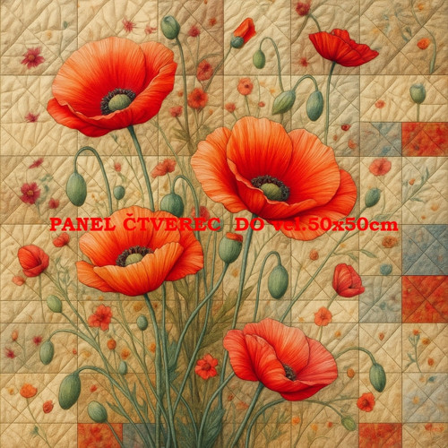 Bavlněný panel - varianty velikostí / 10 x 10cm