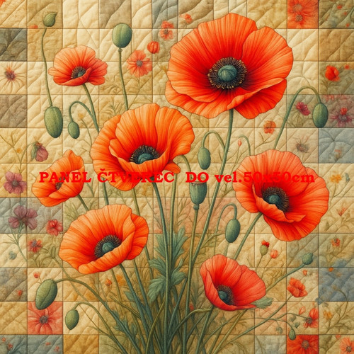 Bavlněný panel - varianty velikostí / 10 x 10cm