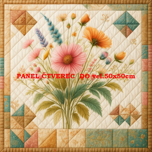 Bavlněný panel - varianty velikostí / 10 x 10cm