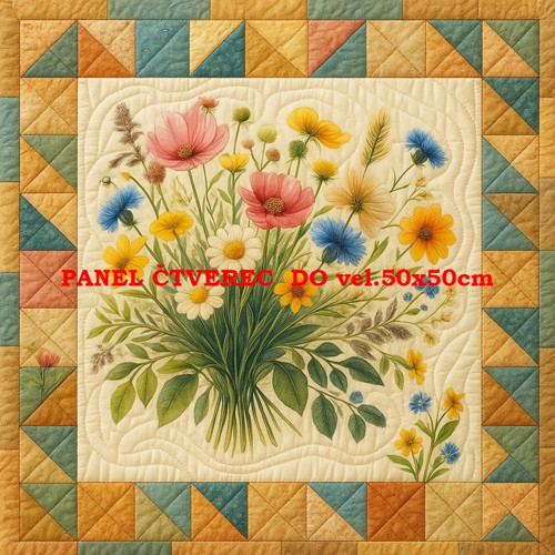 Bavlněný panel - varianty velikostí / 10 x 10cm