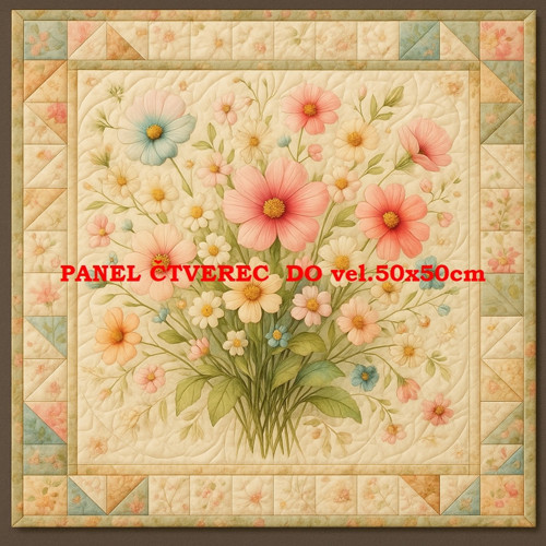 Bavlněný panel - varianty velikostí / 10 x 10cm