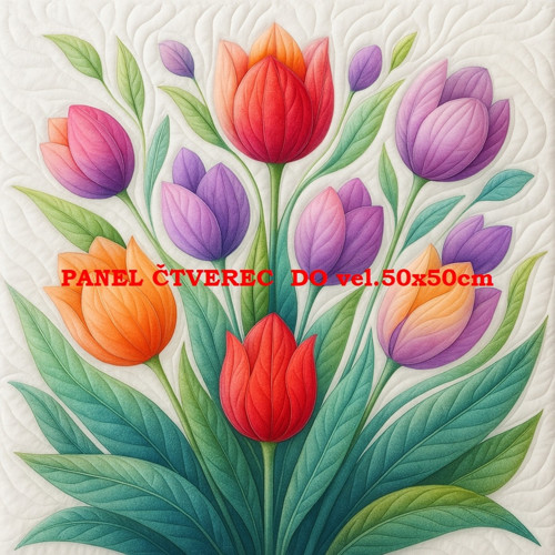 Bavlněný panel - varianty velikostí / 10 x 10cm
