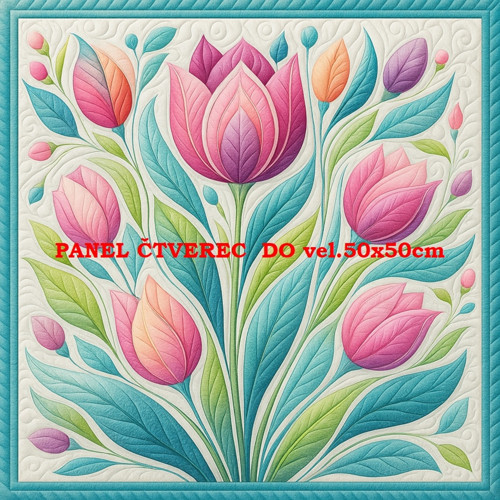 Bavlněný panel - varianty velikostí / 10 x 10cm