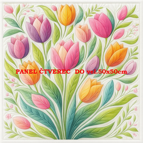 Bavlněný panel - varianty velikostí / 10 x 10cm