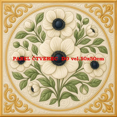 Bavlněný panel - varianty velikostí / 10 x 10cm