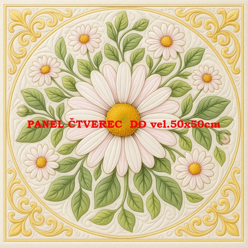 Bavlněný panel - varianty velikostí / 10 x 10cm