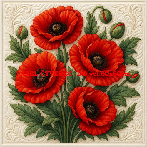 Bavlněný panel - varianty velikostí / 10 x 10cm