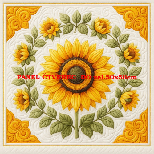 Bavlněný panel - varianty velikostí / 10 x 10cm