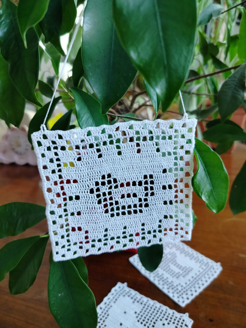 Háčkovaná velikonoční ozdoba Obdélník 6