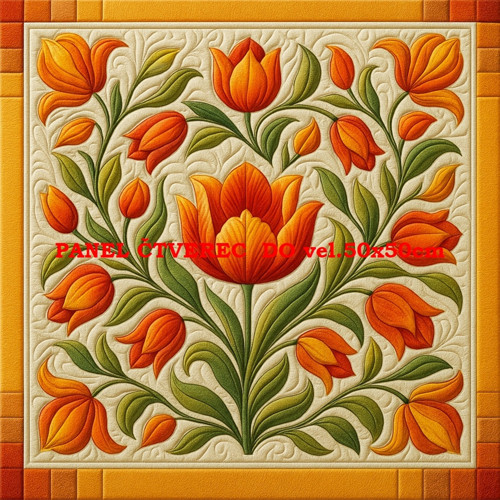 Bavlněný panel - varianty velikostí / 10 x 10cm