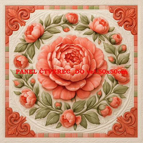 Bavlněný panel - varianty velikostí / 10 x 10cm