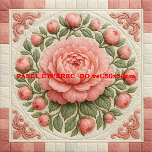 Bavlněný panel - varianty velikostí / 10 x 10cm