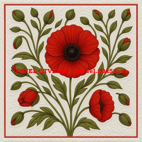 Bavlněný panel - varianty velikostí / 10 x 10cm