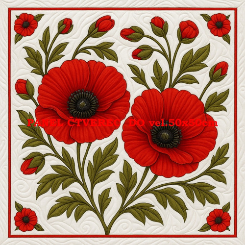 Bavlněný panel - varianty velikostí / 10 x 10cm