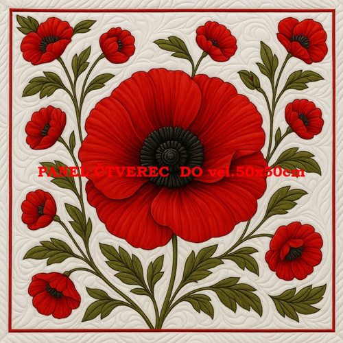Bavlněný panel - varianty velikostí / 10 x 10cm