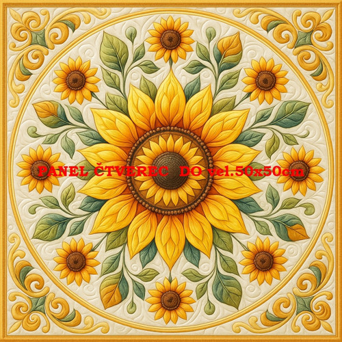 Bavlněný panel - varianty velikostí / 10 x 10cm