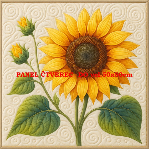 Bavlněný panel - varianty velikostí / 10 x 10cm