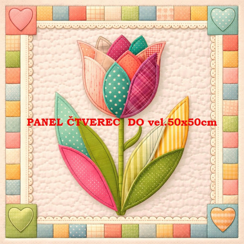Bavlněný panel - varianty velikostí / 10 x 10cm