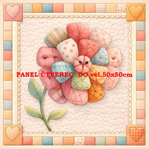 Bavlněný panel - varianty velikostí / 10 x 10cm