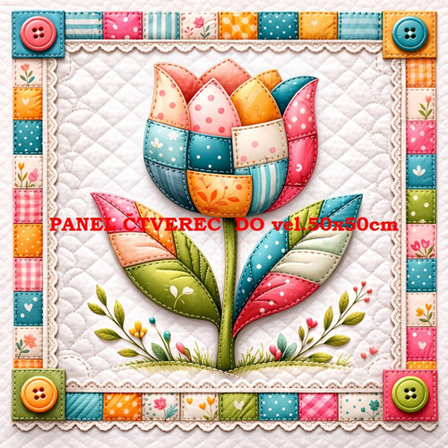 Bavlněný panel - varianty velikostí / 10 x 10cm