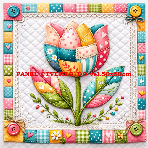 Bavlněný panel - varianty velikostí / 10 x 10cm