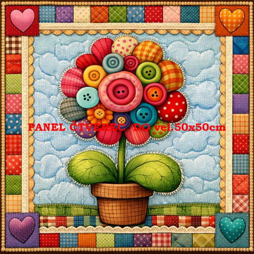 Bavlněný panel - varianty velikostí / 10 x 10cm