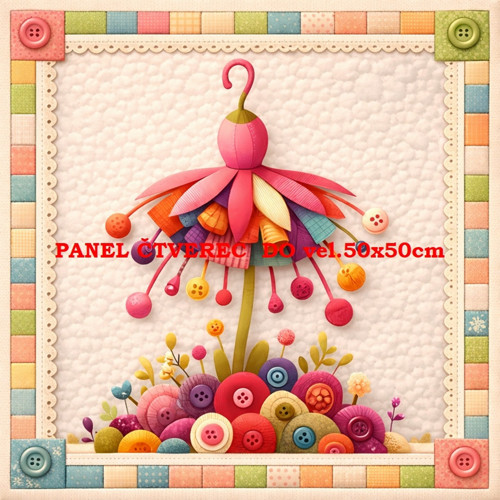 Bavlněný panel - varianty velikostí / 10 x 10cm — foto 1