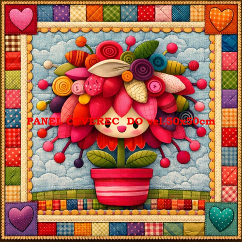 Bavlněný panel - varianty velikostí / 10 x 10cm — foto 1