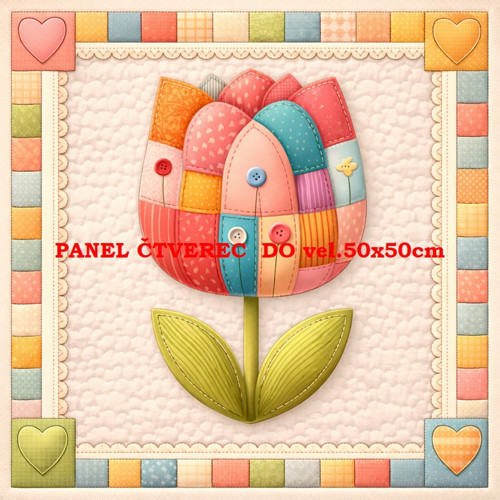 Bavlněný panel - varianty velikostí / 10 x 10cm — foto 1