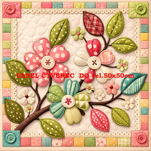 Bavlněný panel - varianty velikostí / 10 x 10cm