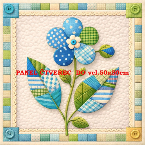 Bavlněný panel - varianty velikostí / 10 x 10cm — foto 1