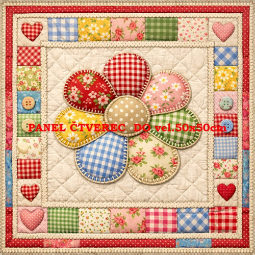 Bavlněný panel - varianty velikostí / 10 x 10cm