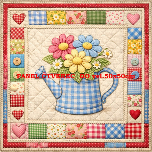 Bavlněný panel - varianty velikostí / 10 x 10cm