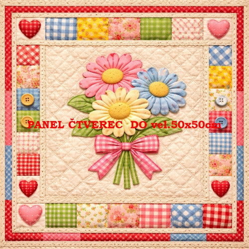 Bavlněný panel - varianty velikostí / 10 x 10cm — foto 1