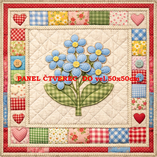 Bavlněný panel - varianty velikostí / 10 x 10cm