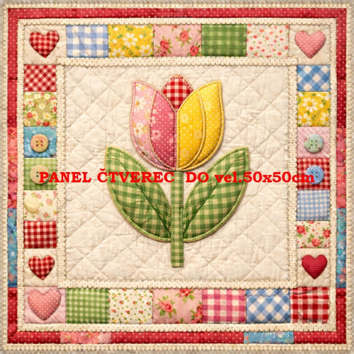 Bavlněný panel - varianty velikostí / 10 x 10cm