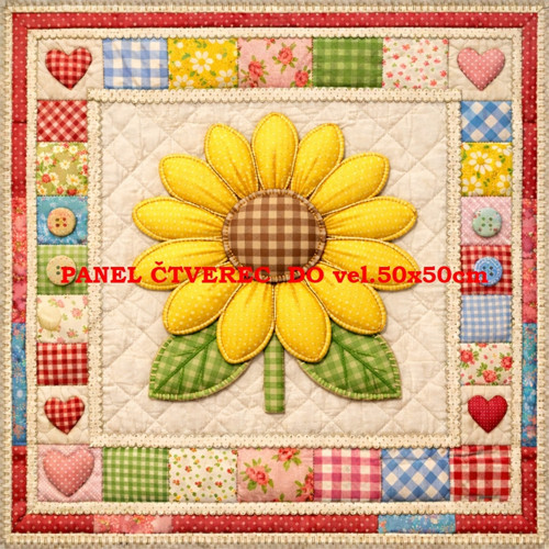 Bavlněný panel - varianty velikostí / 10 x 10cm