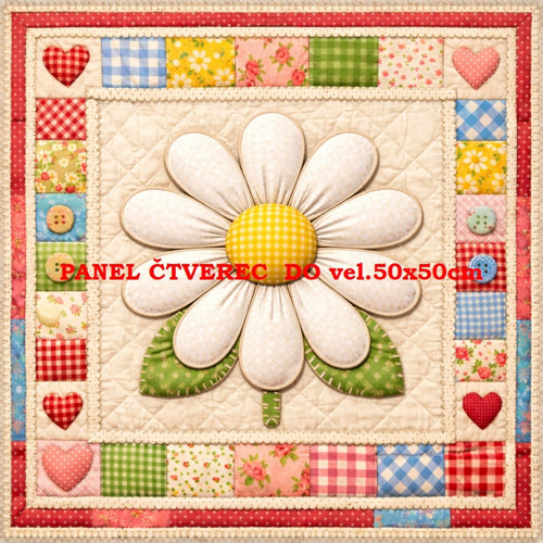 Bavlněný panel - varianty velikostí / 10 x 10cm