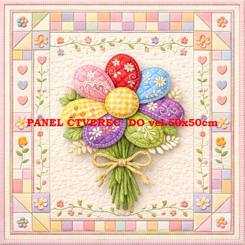 Bavlněný panel - varianty velikostí / 10 x 10cm — foto 1