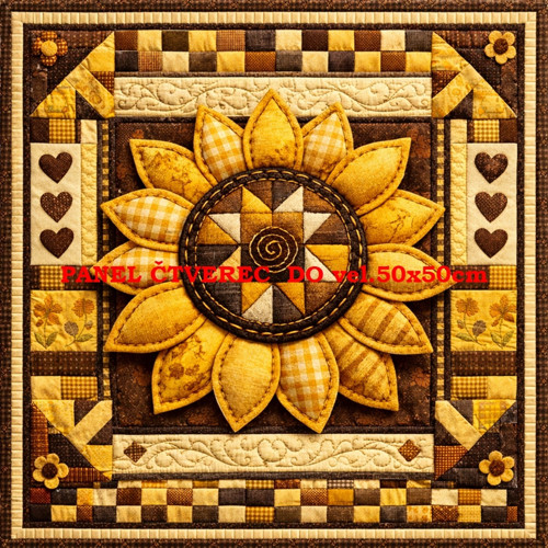 Bavlněný panel - varianty velikostí / 10 x 10cm