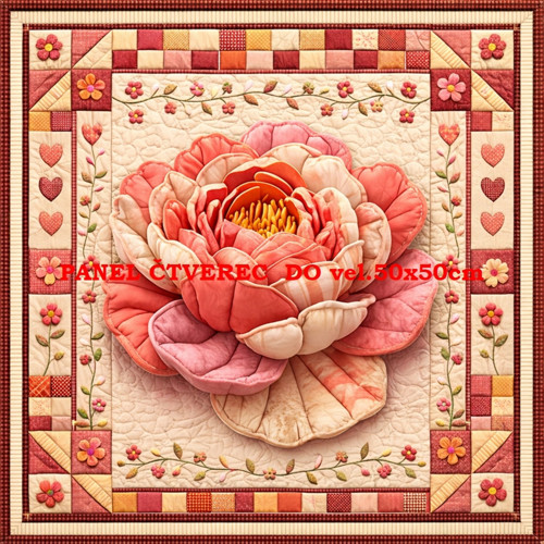 Bavlněný panel - varianty velikostí / 10 x 10cm