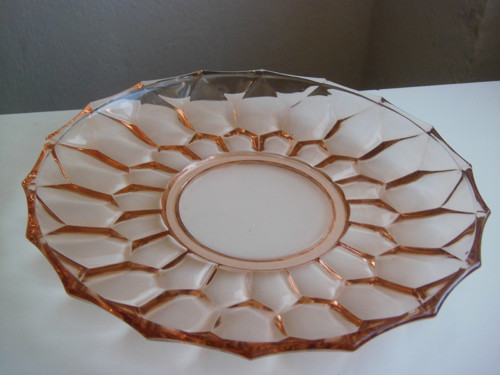 Starorůžová mísa (sklo, průměr 27,5 cm)
