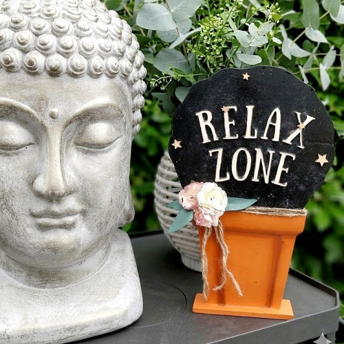 Dekorační cedulka RELAX ZONE 31x20 cm